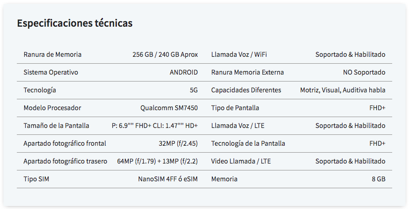 MOTOROLA RAZR 40 XT2323-1 3 especificaciones Técnicas motorola-series-razr-40-xt2323-1